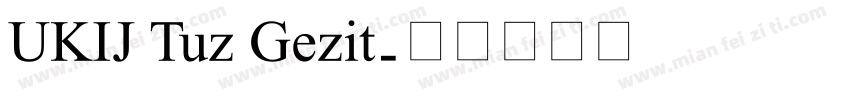 UKIJ Tuz Gezit字体转换